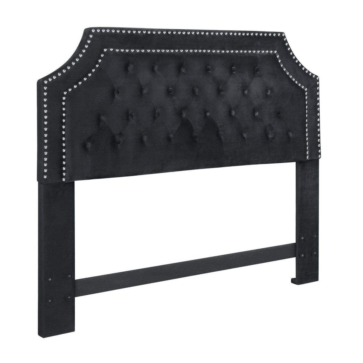 Iconic Home Chava Tufted Velvet Headboard For Bed 