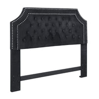 Iconic Home Chava Tufted Velvet Headboard For Bed 
