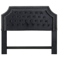 Iconic Home Chava Tufted Velvet Headboard For Bed 