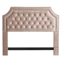 Iconic Home Chava Tufted Velvet Headboard For Bed 