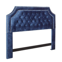 Iconic Home Chava Tufted Velvet Headboard For Bed 
