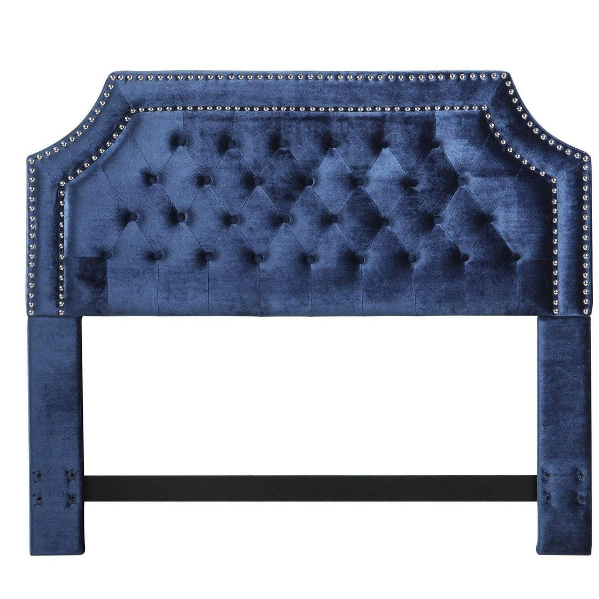 Iconic Home Chava Tufted Velvet Headboard For Bed 