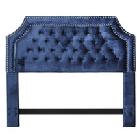Iconic Home Chava Tufted Velvet Headboard For Bed 