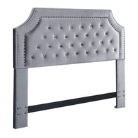 Iconic Home Chava Tufted Velvet Headboard For Bed 