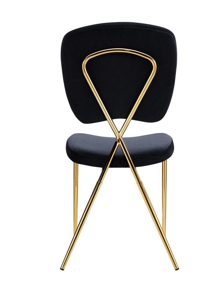 Iconic Home Chrissy Velvet Side Dining Chair Set of 2 