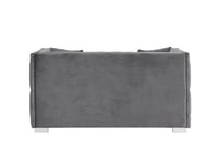 Iconic Home Christophe Tufted Velvet Loveseat Sofa 