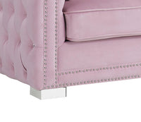 Iconic Home Christophe Tufted Velvet Loveseat Sofa 