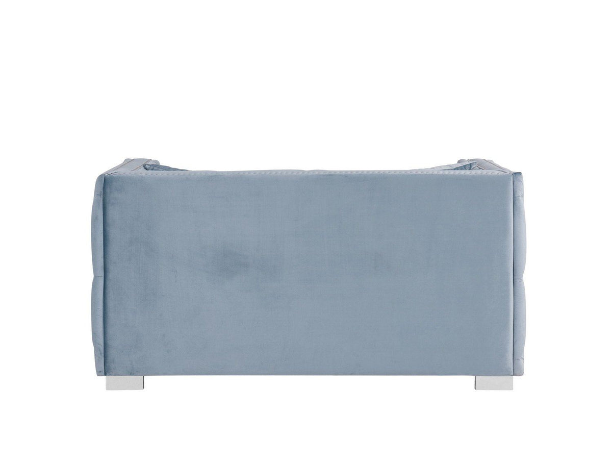Iconic Home Christophe Tufted Velvet Loveseat Sofa 