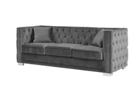 Iconic Home Christophe Velvet Button Tufted Sofa 