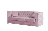 Iconic Home Christophe Velvet Button Tufted Sofa 