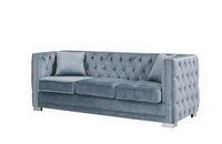 Iconic Home Christophe Velvet Button Tufted Sofa 