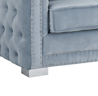 Iconic Home Christophe Velvet Button Tufted Sofa 