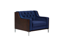 Iconic Home Clark Button Tufted Velvet Club Chair 