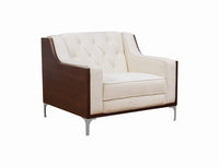 Iconic Home Clark Button Tufted Velvet Club Chair 