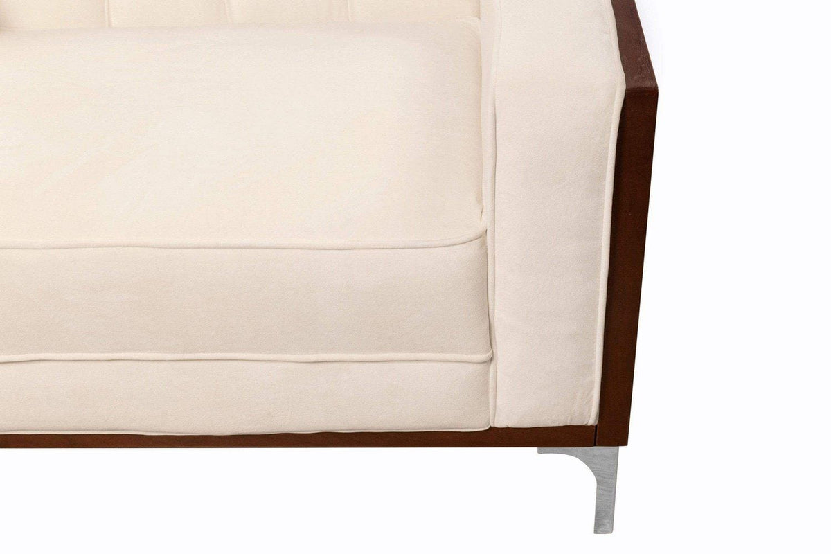 Iconic Home Clark Button Tufted Velvet Club Chair 