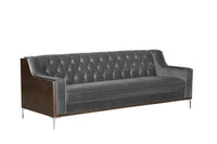 Iconic Home Clark Velvet Sofa 
