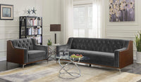 Iconic Home Clark Velvet Sofa 