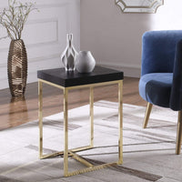 Iconic Home Colmar End Side Table Black