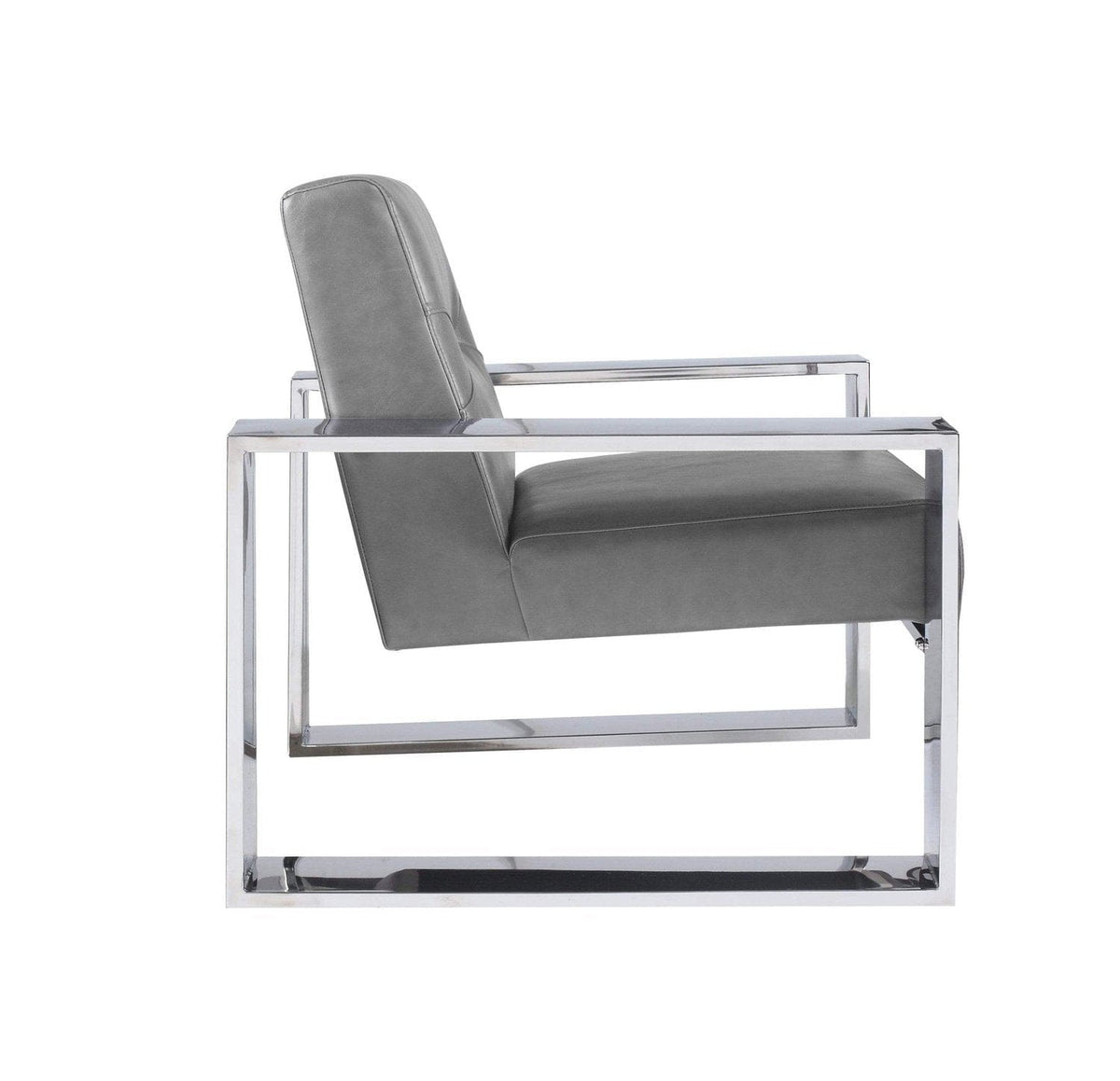 Iconic Home Colton Faux Leather Accent Club Chair Brass Frame 