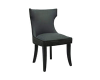 Iconic Home Conrad Faux Leather Velvet Side Dining Chair Set of 2 