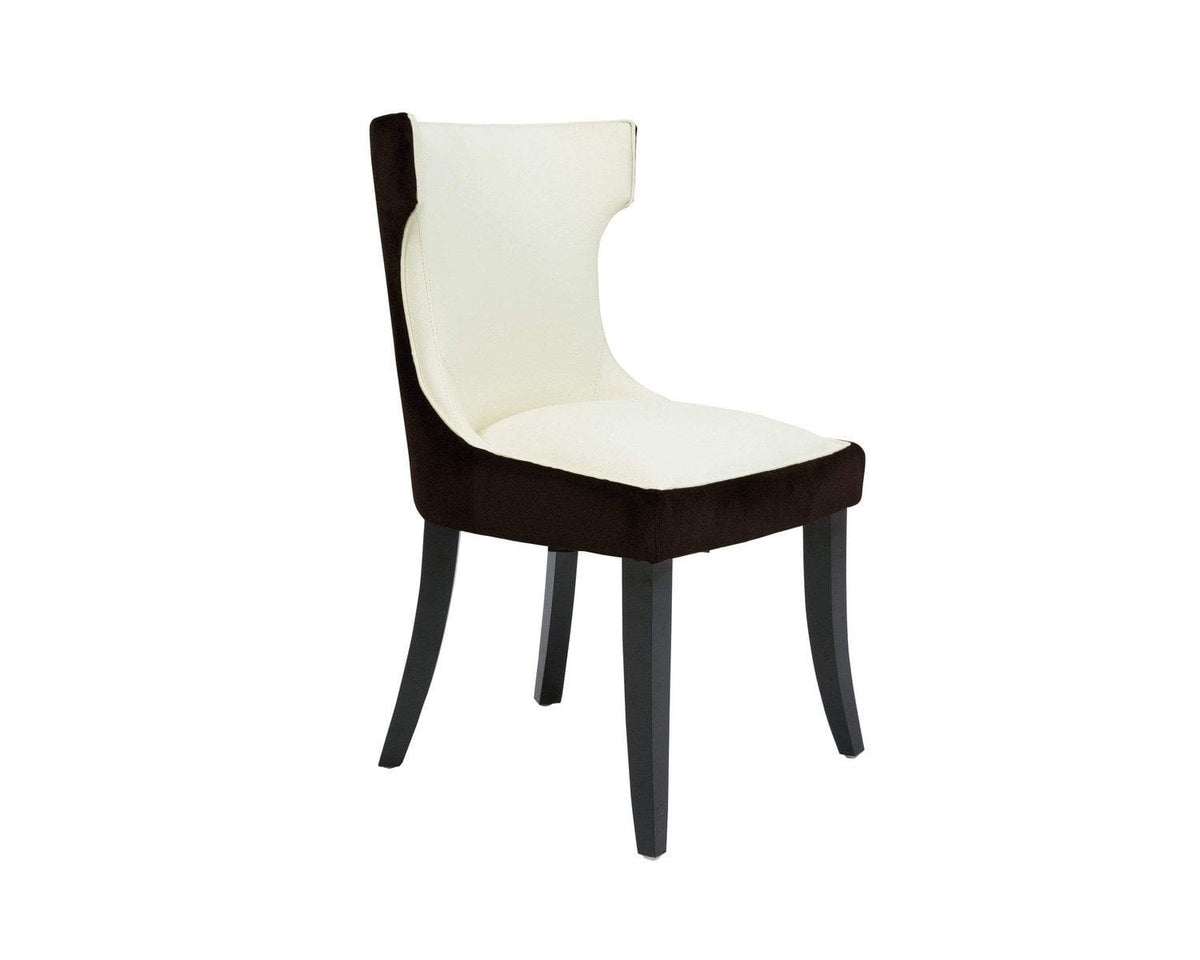 Iconic Home Conrad Faux Leather Velvet Side Dining Chair Set of 2 
