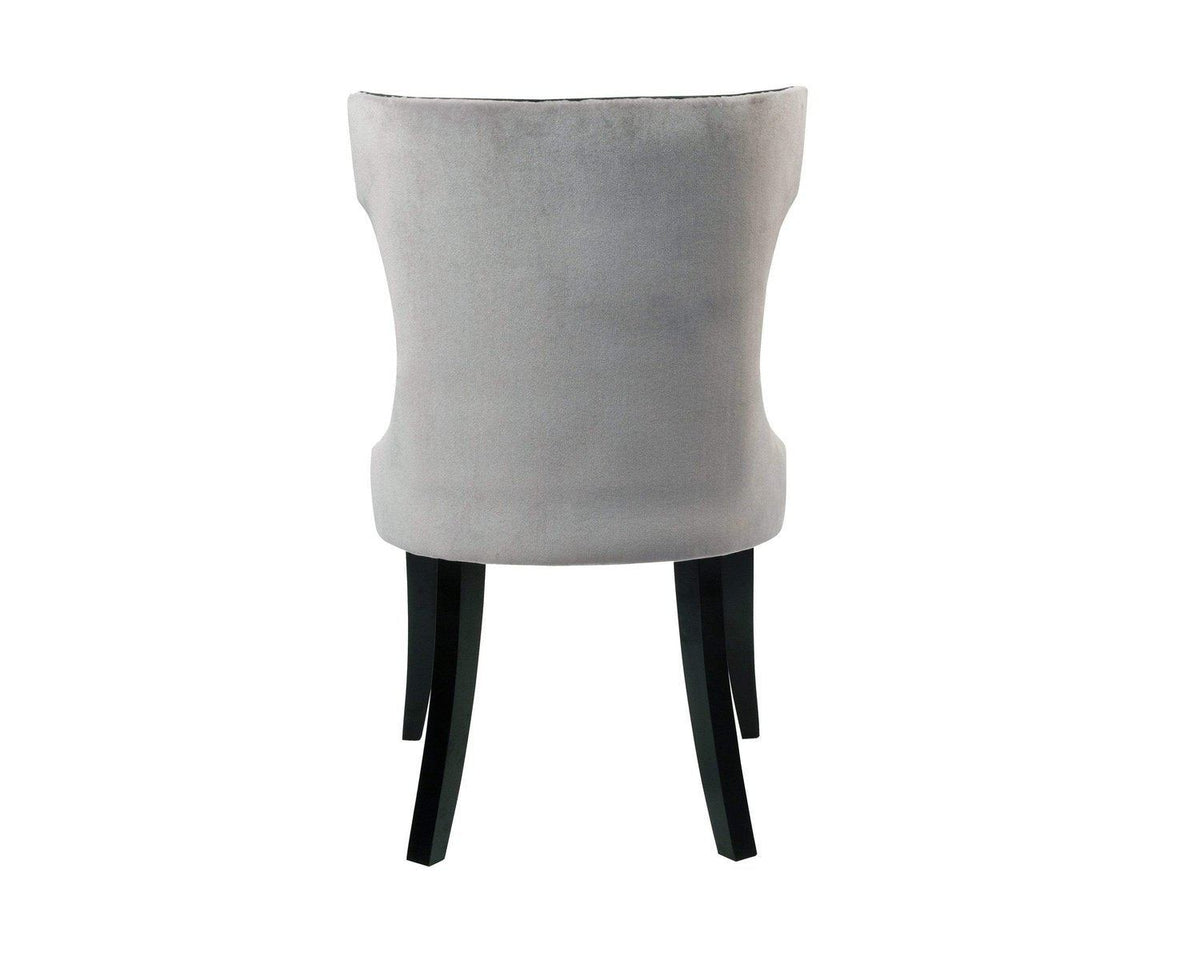 Iconic Home Conrad Faux Leather Velvet Side Dining Chair Set of 2 
