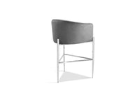 Iconic Home Cyrene Velvet Bar Stool Chair Chrome Base 