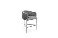 Iconic Home Cyrene Velvet Counter Stool Chair Chrome Base 