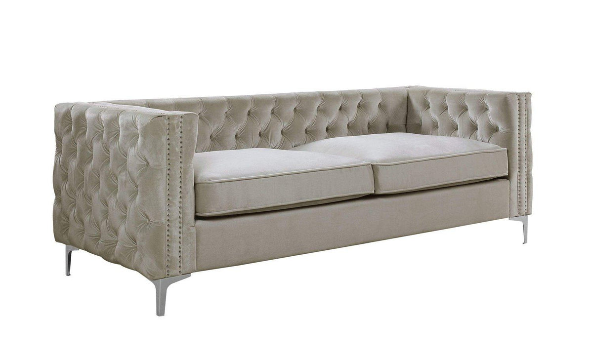 Iconic Home Da Vinci Velvet Sofa 