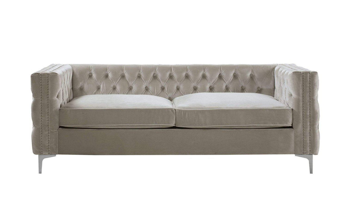 Iconic Home Da Vinci Velvet Sofa 