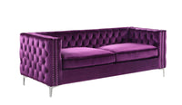 Iconic Home Da Vinci Velvet Sofa 