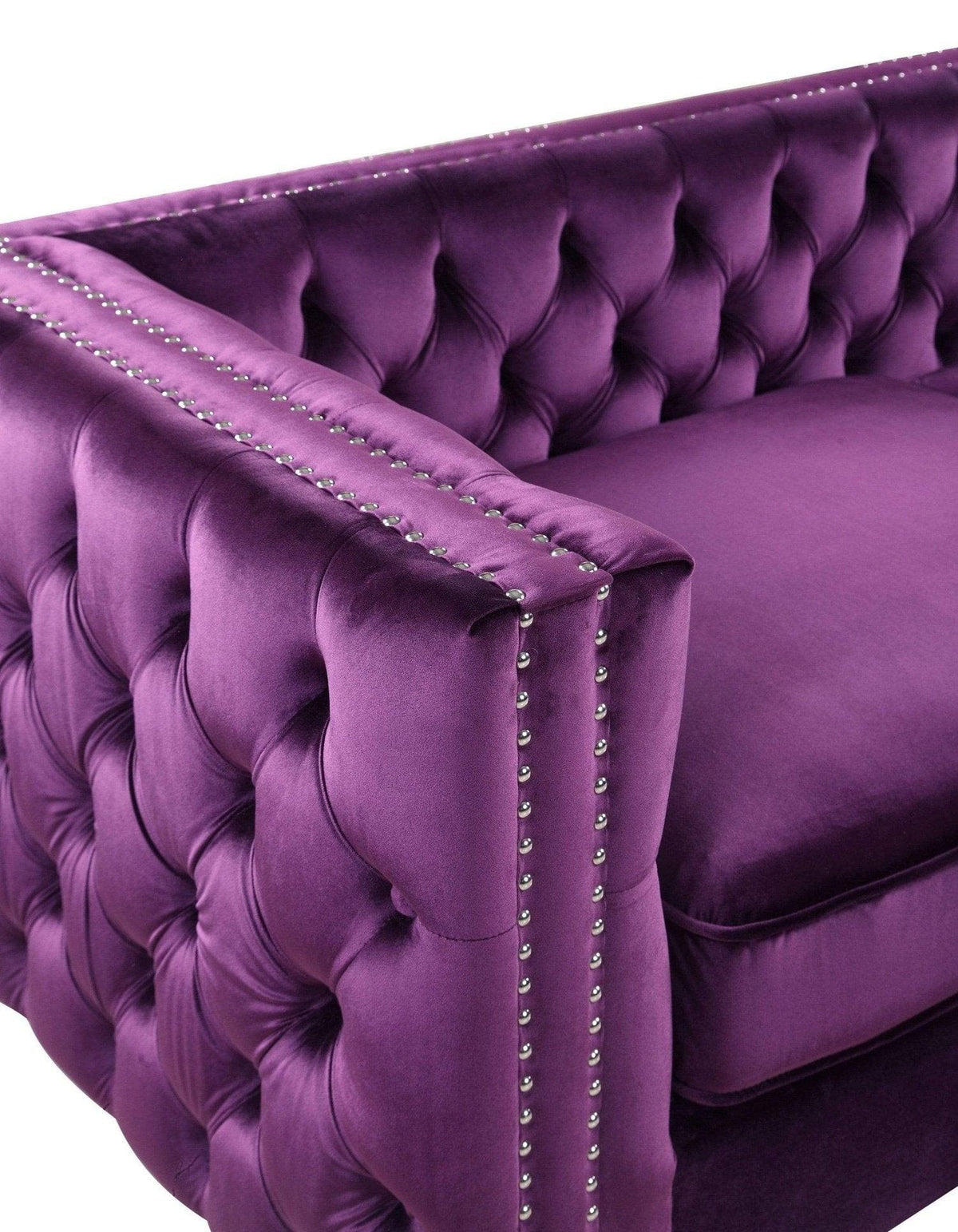 Iconic Home Da Vinci Velvet Sofa 