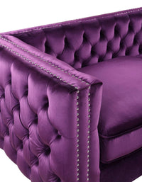 Iconic Home Da Vinci Velvet Sofa 