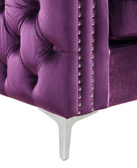 Iconic Home Da Vinci Velvet Sofa 