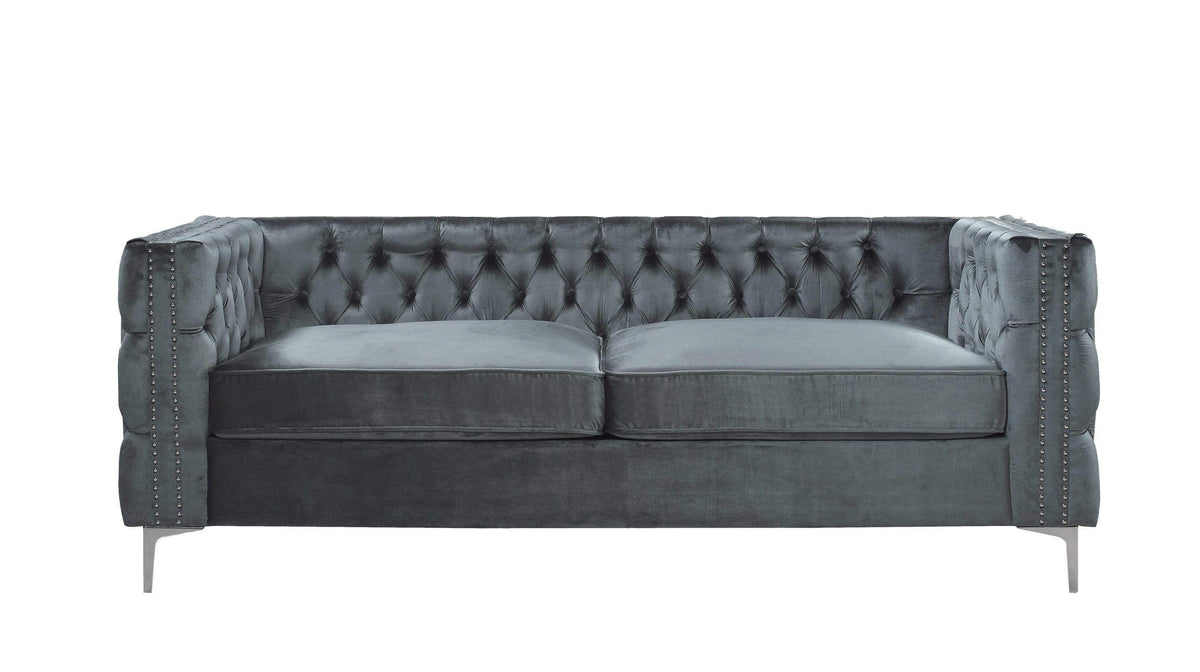 Iconic Home Da Vinci Velvet Sofa 