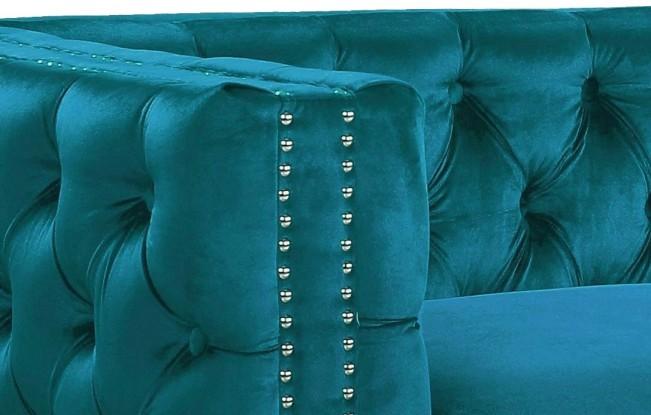 Iconic Home Da Vinci Velvet Sofa 