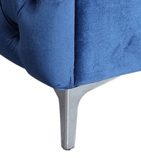 Iconic Home Da Vinci Right Facing Tufted Velvet Sectional Sofa 