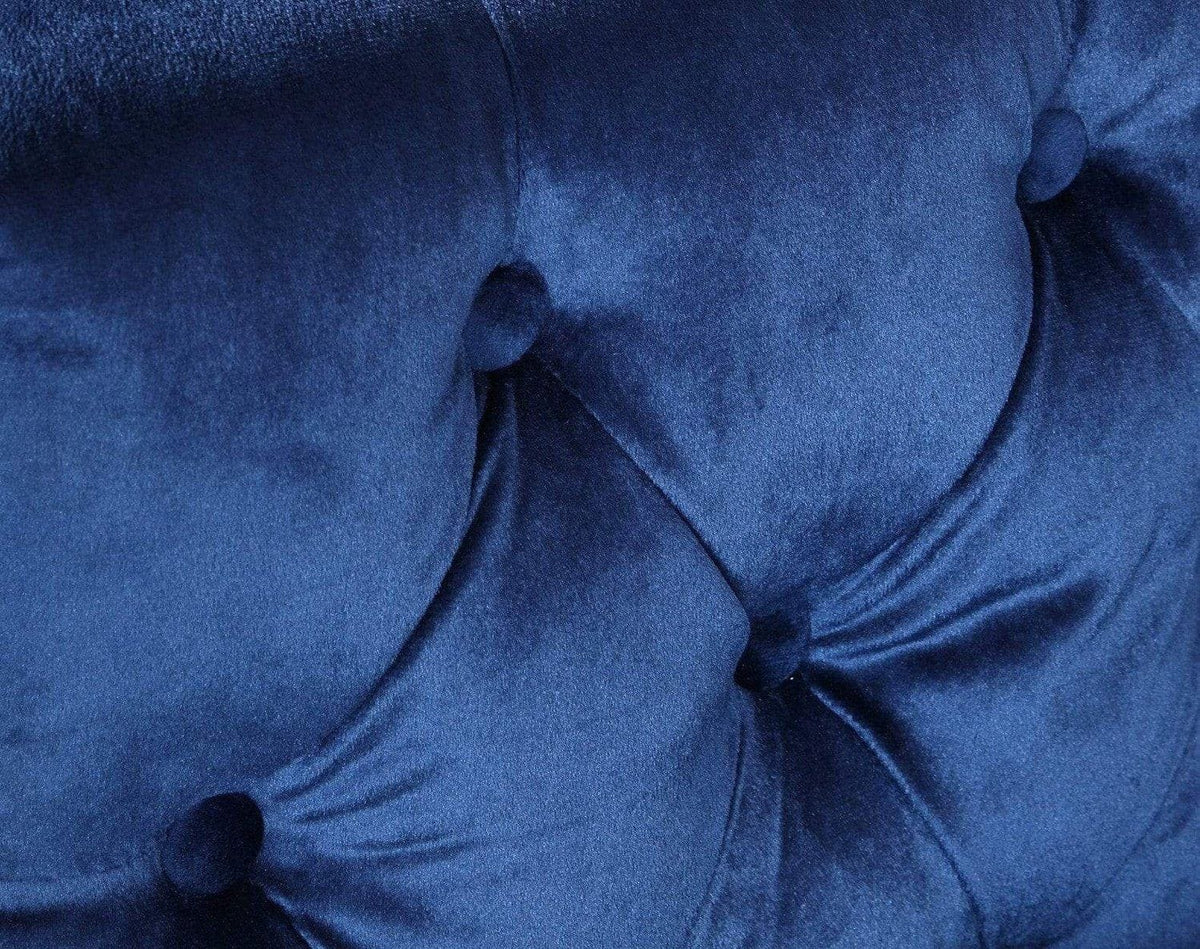 Iconic Home Da Vinci Right Facing Tufted Velvet Sectional Sofa 