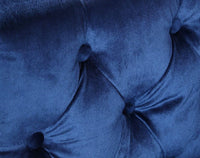Iconic Home Da Vinci Right Facing Tufted Velvet Sectional Sofa 