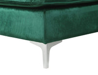 Iconic Home Da Vinci Right Facing Tufted Velvet Sectional Sofa 