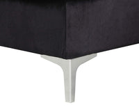 Iconic Home Da Vinci Right Facing Tufted Velvet Sectional Sofa 
