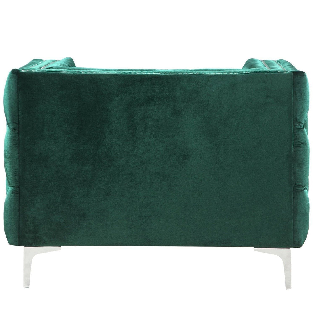 Iconic Home Da Vinci Button Tufted Velvet Club Chair 