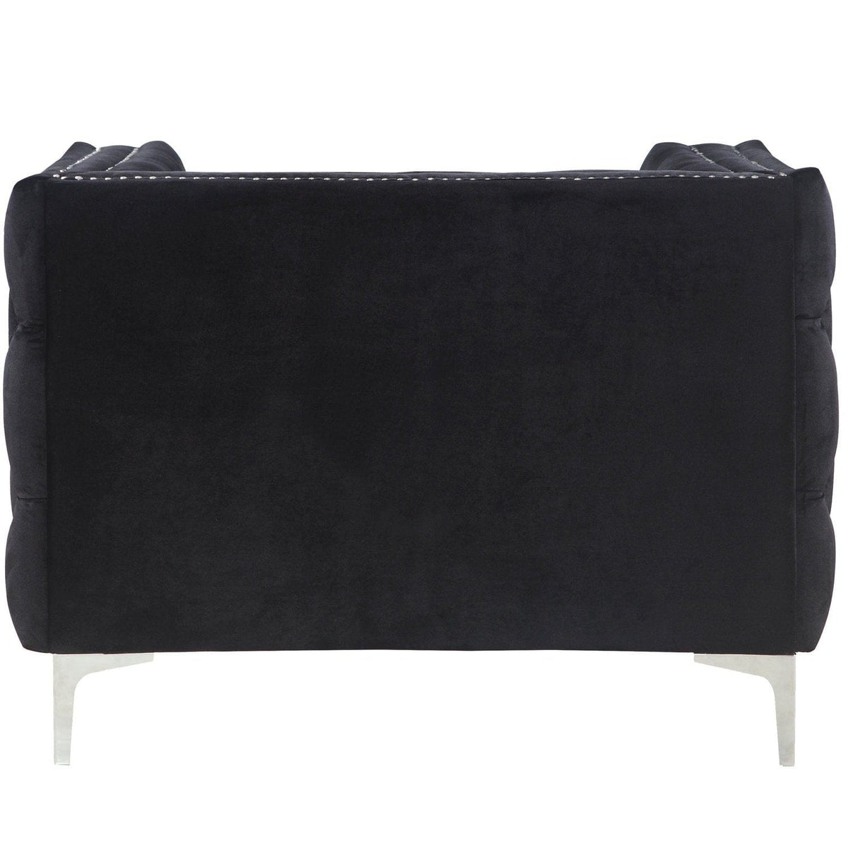 Iconic Home Da Vinci Button Tufted Velvet Club Chair 
