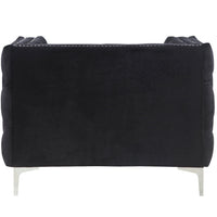 Iconic Home Da Vinci Button Tufted Velvet Club Chair 