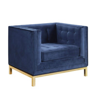 Iconic Home Dafna Tufted Velvet Club Chair 