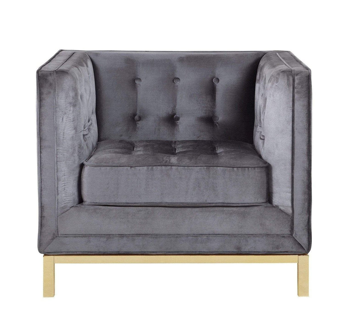 Iconic Home Dafna Tufted Velvet Club Chair 