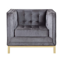 Iconic Home Dafna Tufted Velvet Club Chair 