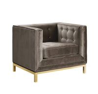 Iconic Home Dafna Tufted Velvet Club Chair 