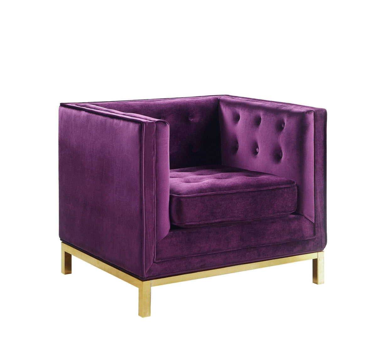 Iconic Home Dafna Tufted Velvet Club Chair 