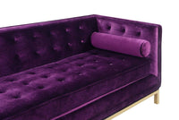 Iconic Home Dafna Tufted Velvet Club Sofa 